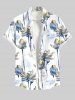 Lotus Flower Print Plus Size Matching Hawaii Beach Outfit For Couples -  