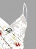 Plus Size Coconut Tree Hibiscus Flower Print Hawaii Convertible Beach Cover Up -  