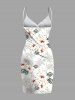 Plus Size Coconut Tree Hibiscus Flower Print Hawaii Convertible Beach Cover Up -  