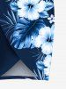 Plus Size Hibiscus Flowers Tropical Leaf Print Hawaii Convertible Beach Cover -  