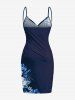 Plus Size Hibiscus Flowers Tropical Leaf Print Hawaii Convertible Beach Cover -  