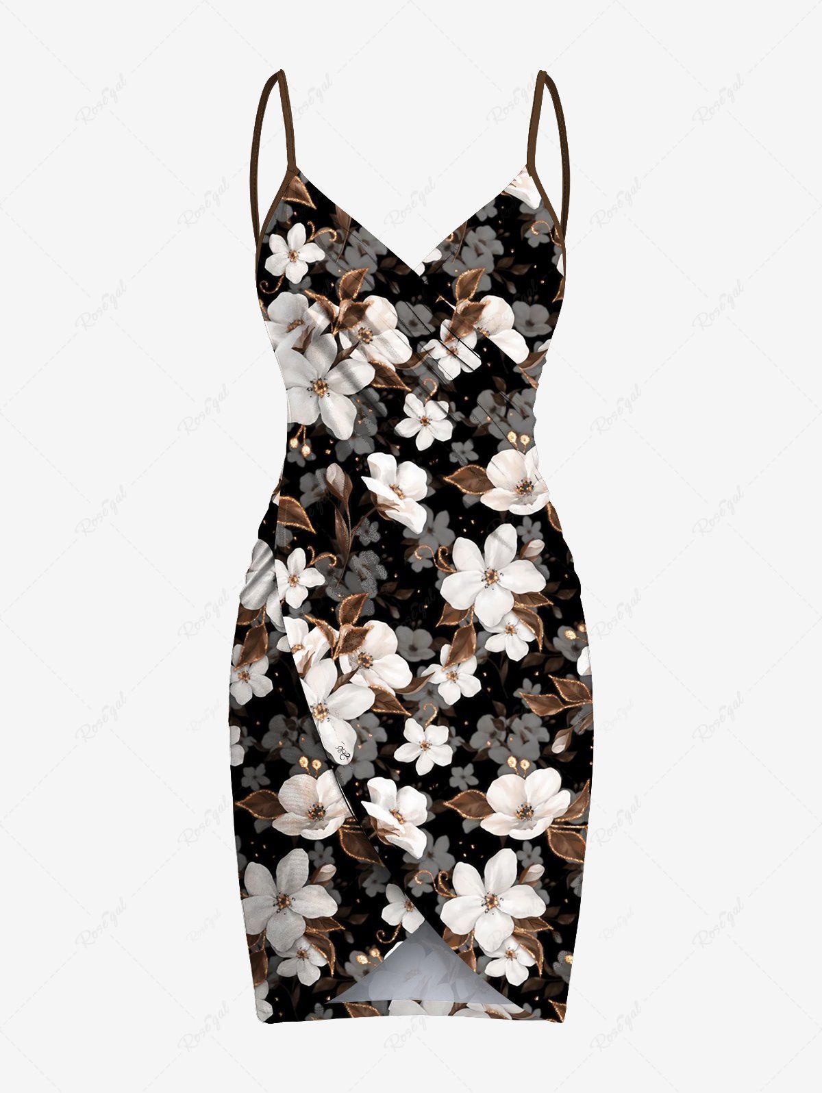 Fashion Plus Size Ombre Flower Leaf Print Hawaii Convertible Beach Cover Up  