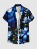 Ombre Flower Leaf Glitter Galaxy Print Plus Size Matching Hawaii Beach Outfit For Couples -  
