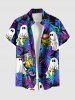 Halloween Ghost Tropical Leaf Bottles Print Plus Size Matching Outfit For Couples -  
