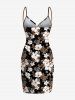 Plus Size Ombre Flower Leaf Print Hawaii Convertible Beach Cover Up -  