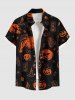Matching Halloween Shirt and Romper Plus Size Outfit Skull Pumpkin Tombstone Print For Couples -  