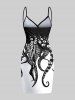 Plus Size Octopus Two Tone Print Hawaii Convertible Beach Cover Up -  