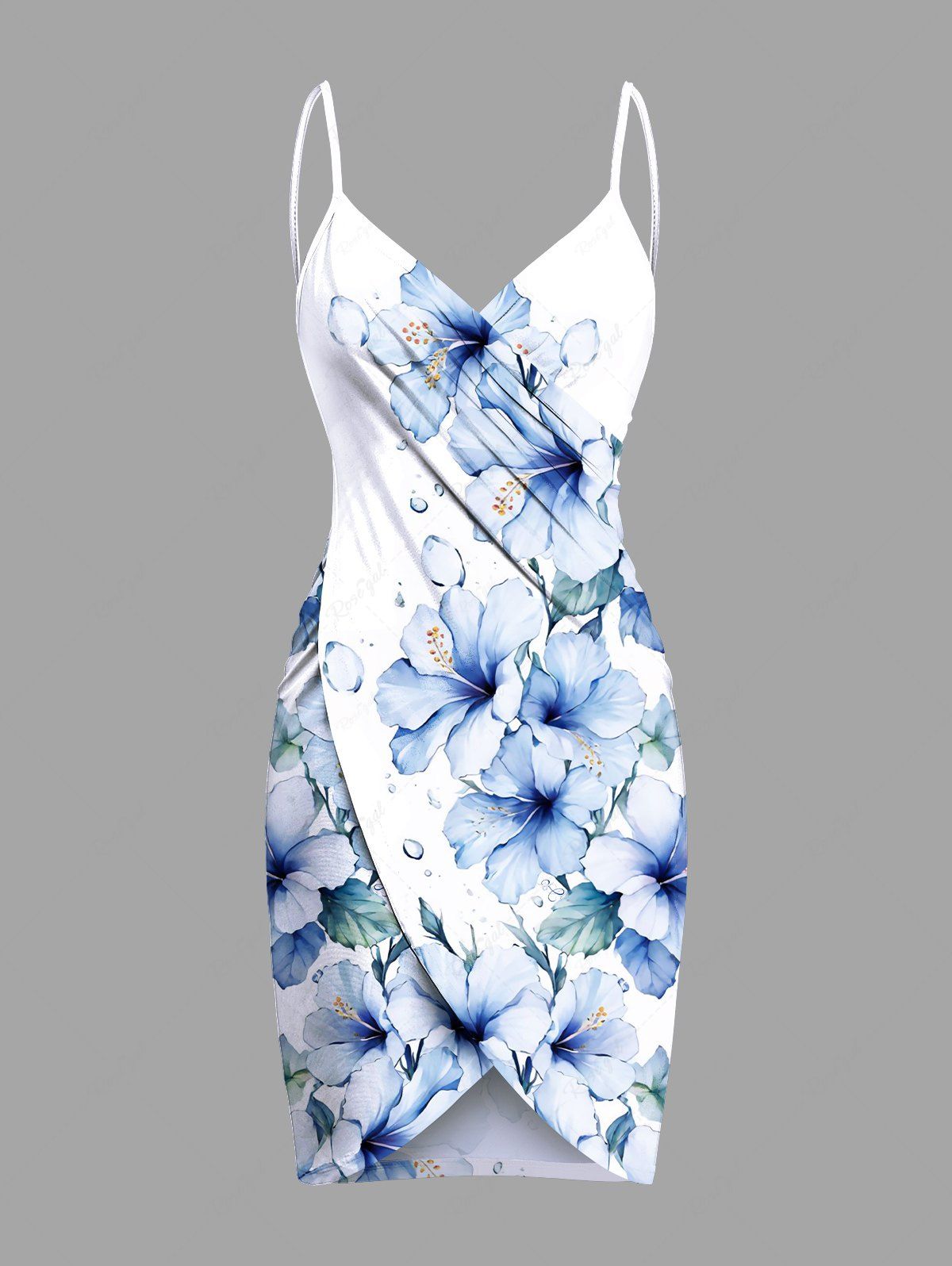 Store Plus Size Flowers Leaf Tropical Print Convertible Hawaii Beach Cover  