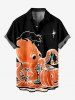 Tenue d'Halloween grande taille à imprimé poulpe, citrouille et chat pour couples - Noir 