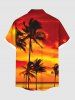 Matching Hawaii Shirt and Romper Plus Size Beach Outfit Coconut Tree Ombre Sky Printed for Couples -  