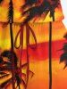 Matching Hawaii Shirt and Romper Plus Size Beach Outfit Coconut Tree Ombre Sky Printed for Couples -  