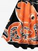 Plus Size Halloween Octopus Pumpkin Cat Print Tank Dress -  
