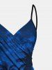 Plus Size Coconut Tree Sea Ombre Galaxy Print Hawaii Convertible Beach Cover Up -  
