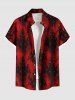 Tenue d'Halloween à imprimé floral tie-dye grande taille pour couple - Rouge 