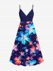 Tenue de plage hawaïenne assortie grande taille, motif fleurs et paillettes, imprimé 3D, pour couples - Concorde 