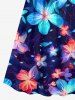 Tenue de plage hawaïenne assortie grande taille, motif fleurs et paillettes, imprimé 3D, pour couples - Concorde 