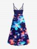 Tenue de plage hawaïenne assortie grande taille, motif fleurs et paillettes, imprimé 3D, pour couples - Concorde 