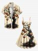 Plus Size Halloween Pumpkin Tree Bat Print Tank Dress -  