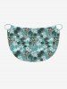 Plus Size Coconut Tree Tropical Leaf Hibiscus Flower Print Hawaii Convertible Beach Cover Up -  
