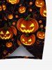 Plus Size Pumpkin Lantern Branch Print Halloween Convertible Beach Cover Up -  