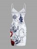 Plus Size Octopus Sailboat Anchor Print Hawaii Cruise Convertible Beach Cover Up -  