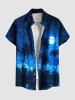Coconut Tree Sea Ombre Galaxy Print Plus Size Matching Hawaii Beach Outfit For Couples -  