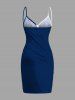 Two Tone Flower Leaf Branch Print Plus Size Matching Hawaii Beach Outfit For Couples -  