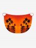 Cache-maillot de plage convertible grande taille à imprimé cocotiers, coucher de soleil et crépuscule, style hawaïen - Orange Foncé XXS