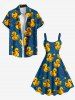 Robe débardeur hawaïenne grande taille à imprimé canards et étoiles - Bleu 2X
