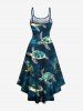 Plus Size Turtle Ombre Sea Print Hawaii Sea Creatures High Low Asymmetric Cami Dress -  