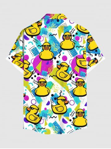 Sungalsses Rock Ducks Geometric Pattern Print Plus Size Matching Hawaii Beach Outfit For Couples