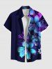 Ombre Hibiscus Flower Leaf Print Plus Size Matching Hawaii Beach Outfit For Couples -  