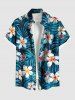 Hibiscus Flowers Tropical Leaf Print Plus Size Matching Hawaii Beach Outfit For Couples -  