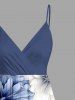 Robe camisole hawaïenne à imprimé floral grande taille - Bleu XXS