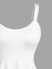 Plus Size Coconut Tree Mountain Seascape Print Hawaii Tank Dress -  