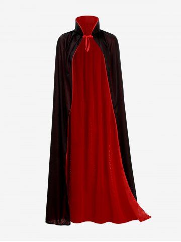 Plus Size Halloween Costume Stand-up Collar Vampire Cloak - BLACK - ONE SIZE