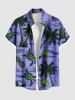 Coconut Tree Turtle Shell Flowers Pineapple Print Plus Size Matching Hawaii Beach Outfit For Couples -  