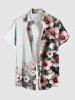 Tenue de plage hawaïenne assortie grande taille à imprimé floral ombré pour couples - Gris Clair 