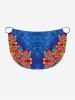 Tenue de plage hawaïenne assortie grande taille à imprimé feuilles tropicales et fleurs d'hibiscus pour couples - Bleu Ciel 