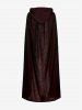 Halloween Vampire Costume Tie Hooded Cape Cloak -  
