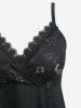 Robe de soirée trapèze à volants et à paillettes en dentelle florale dorée grande taille - Noir 2X | US 18-20