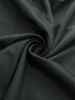 Robe trapèze vintage unie à épaules dénudées et décolleté cache-cœur - Noir L