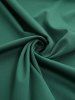 Plus Size Pleated Solid Surplice Vintage A Line Dress with Removable Belt -  