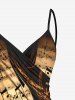 Robe de plage convertible grande taille à imprimé symboles musicaux vieillis - Noir S