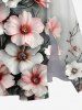 Plus Size Flowers Ombre Print Split Hawaii Midi Dress -  