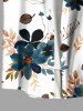 Plus Size Flowers Leaf Print Buttons Pocket Hawaii Shirt For Men -  