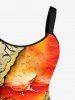 Plus Size Sea Waves Sailboat Map Print Hawaii Cruise A Line Tank Dress -  