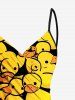 Tenue de plage hawaïenne grande taille à imprimé canard pour couple - Jaune 