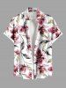 Flowers Leaf Print Plus Size Matching Hawaii Beach Outfit For Couples -  