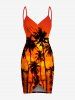 Coconut Tree Ombre Sunset Dusk Print Plus Size Matching Hawaii Beach Outfit For Couples -  